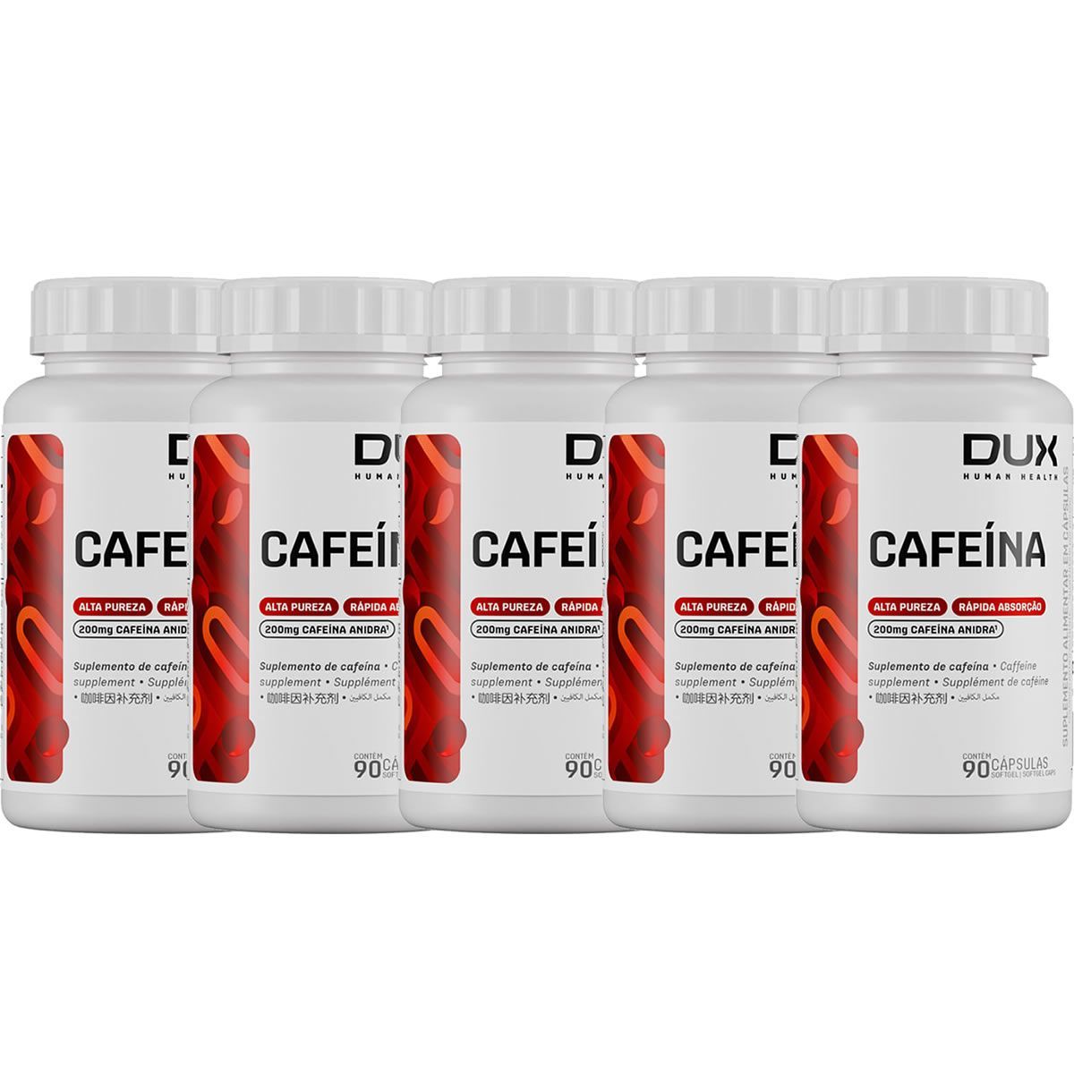 Kit 5X Cafe�na -  90 C�psulas Softgel - Dux Nutrition