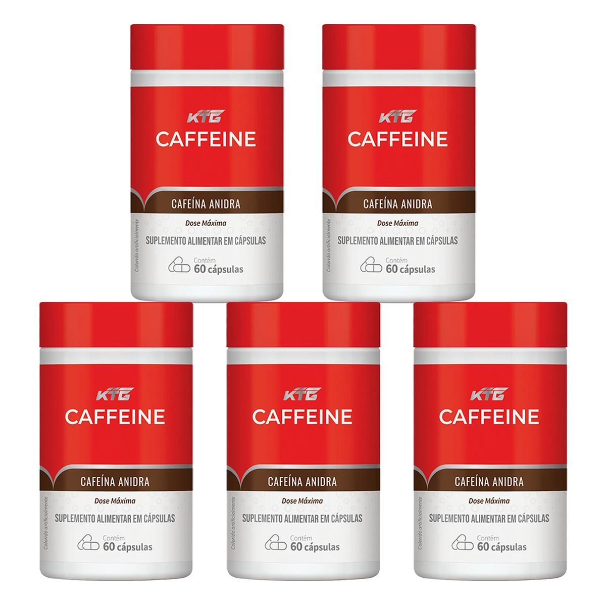 Kit 5X Caffeine - 60 C�psulas - Katigu�