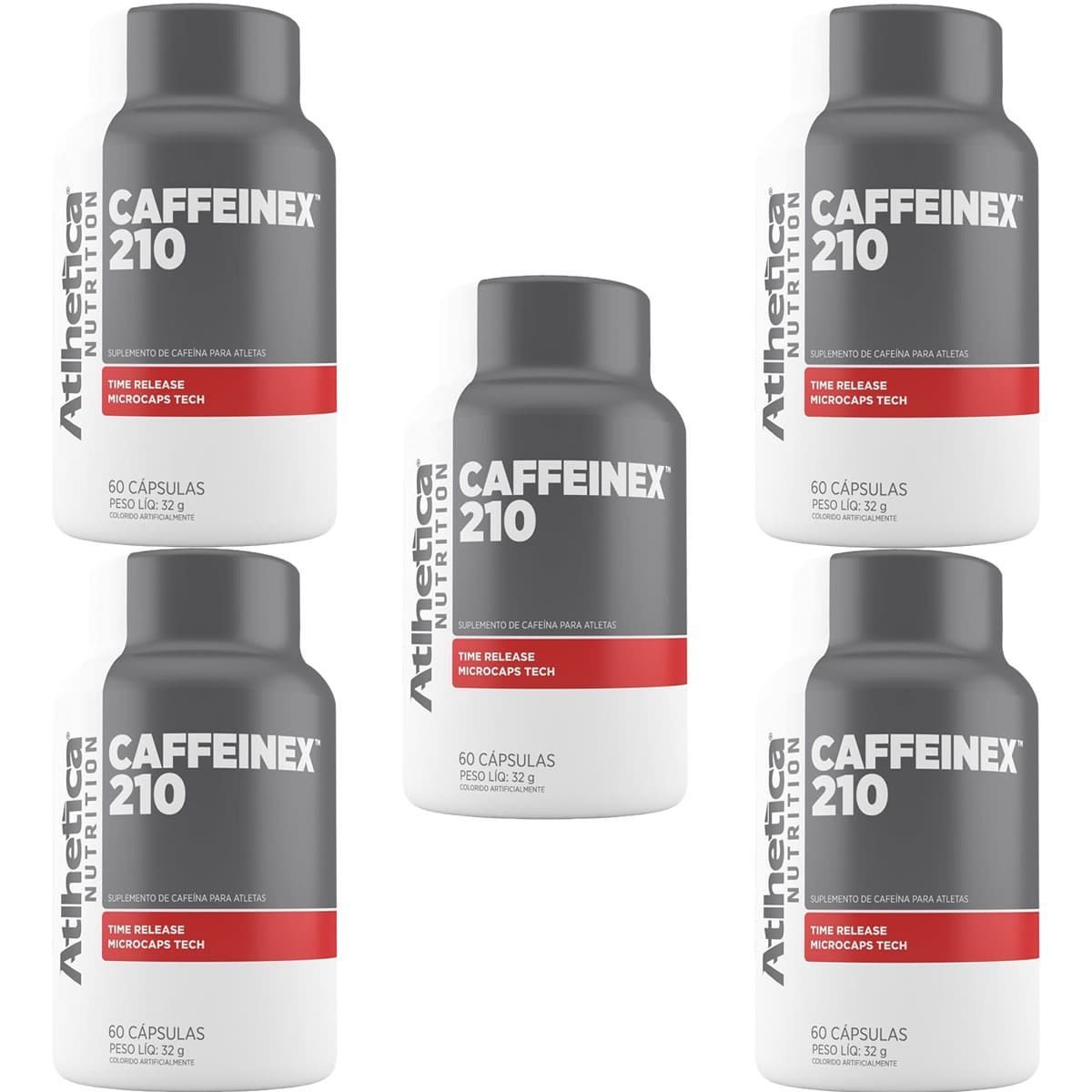 Kit 5X Caffeinex 210 - 60 C�psulas - Atl�tica Nutrition