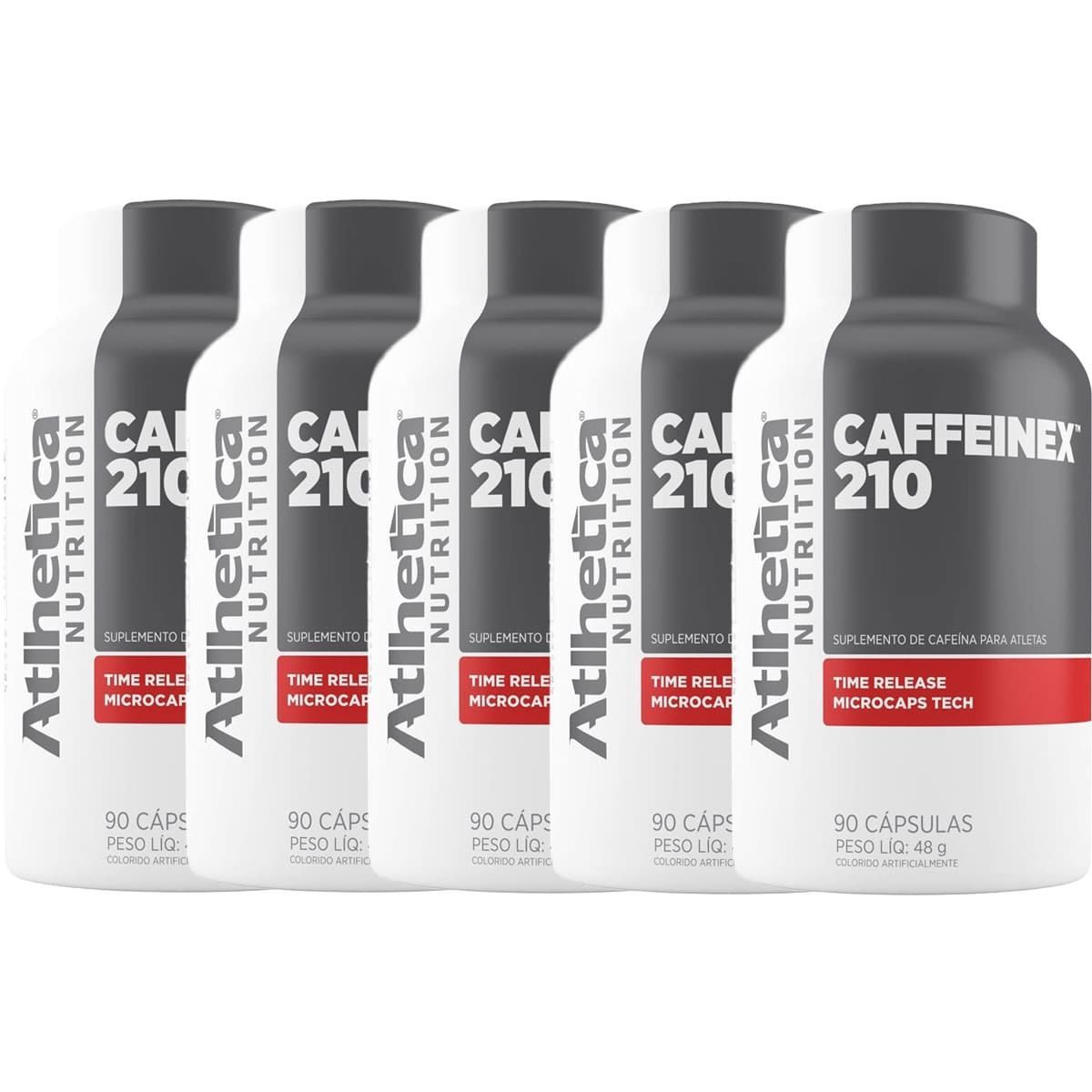 Kit 5X Caffeinex 210 - 90 C�psulas - Atl�tica Nutrition -