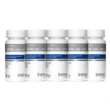 Kit 5X C�lcio 1000 + VIT D3 - 60 C�psulas - Inove Nutrition