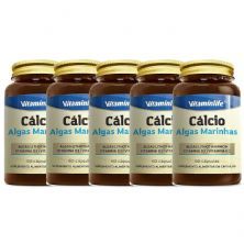 Kit 5X C�lcio Algas Marinhas - 60 C�psulas - VitaminLife