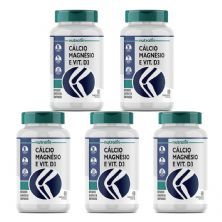 Kit 5X C�lcio com Magn�sio + Vitamina D3 - 60 Comprimidos - Nutralin