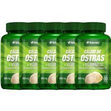 Kit 5X Calcio de Ostras+Vitamina D3 600mg 60 C�psulas - Herbamed