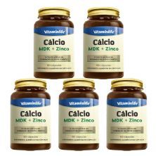Kit 5X C�lcio MDK + Zinco - 60 C�psulas - VitaminLife