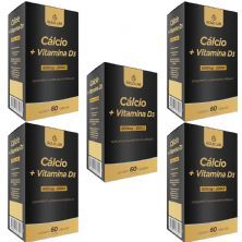 Kit 5X C�lcio + Vitamina D3 - 60 C�psulas - Gold Lab