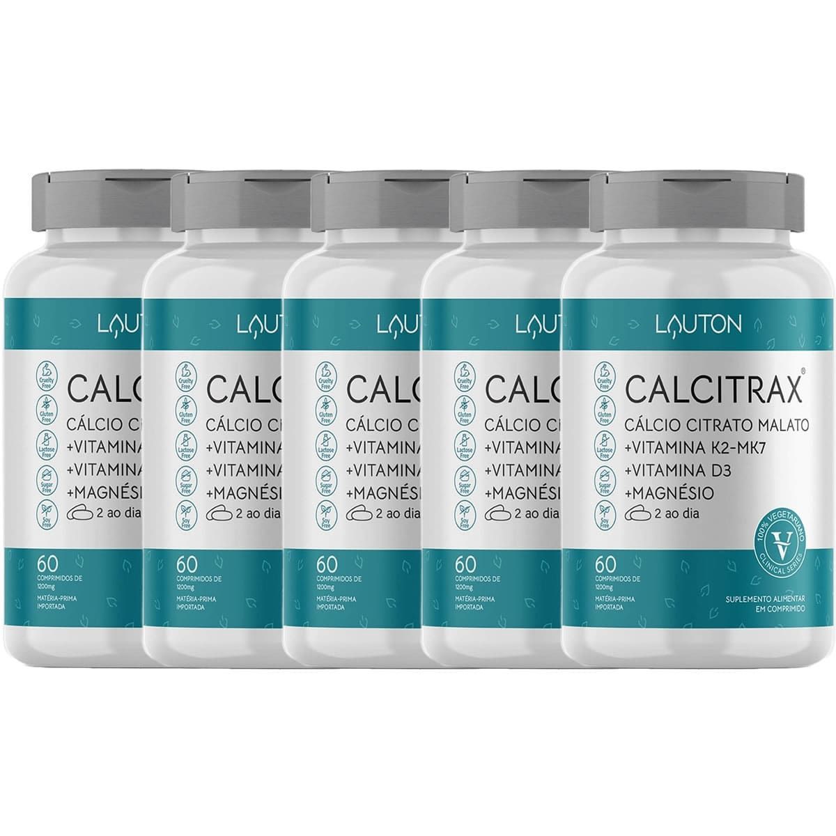 Kit 5X Calcitrax - 60 Comprimidos - Lauton Nutrition