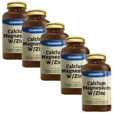Kit 5X Calcium, Magnesium W/Zinc - 90 c�psulas - Vitaminlife