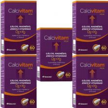 Kit 5X Calcivitam 600mg 60 C�psulas - Herbamed