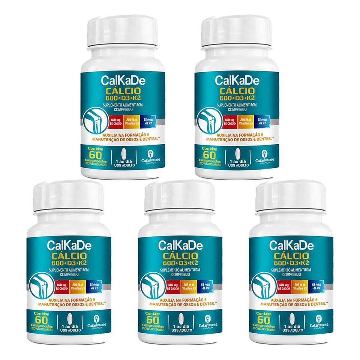 Kit 5X Calkade - 600mg 60 comprimidos - Catarinense Pharma