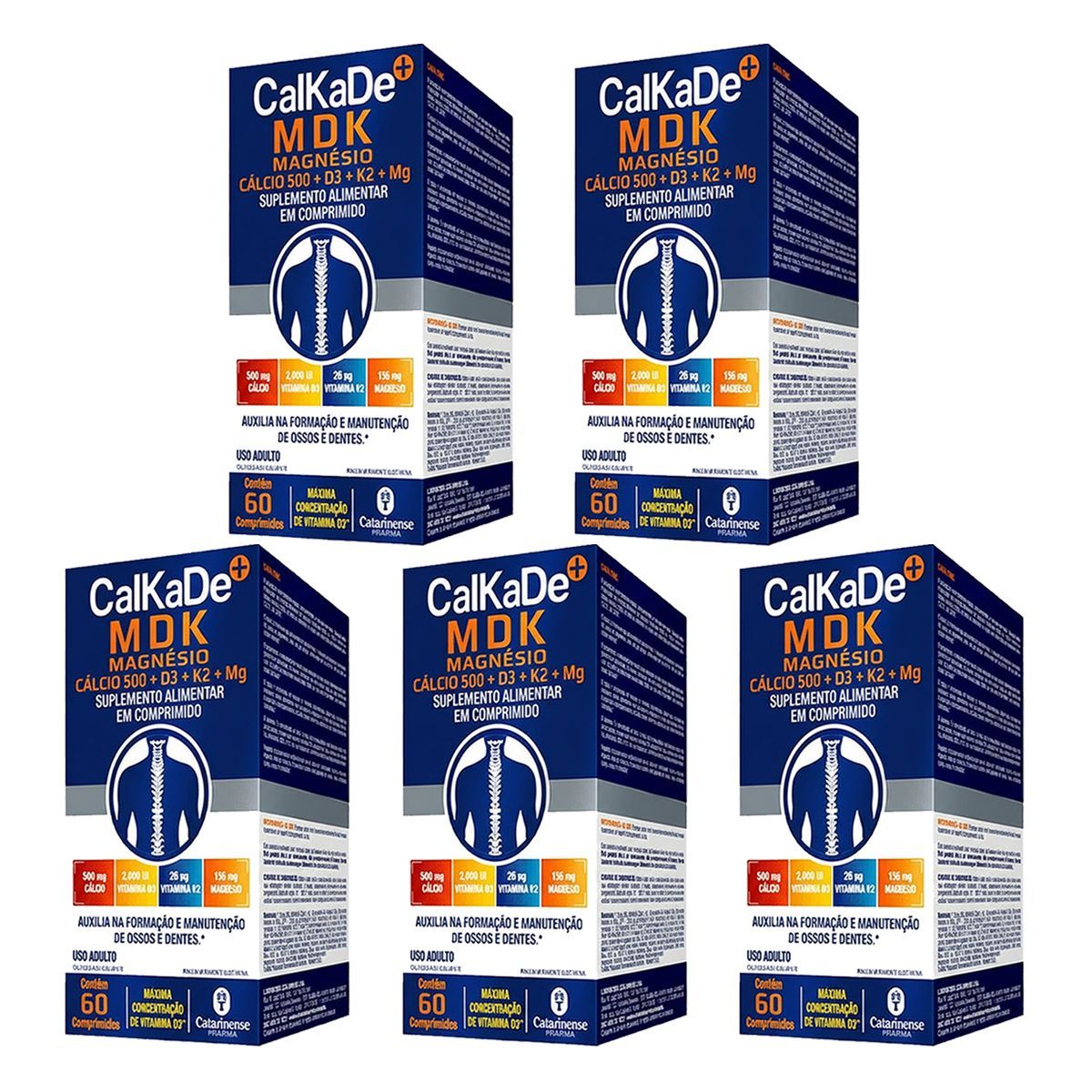 Kit 5X CalKaDe MDK - 60 Comprimidos - Catarinense Nutri��o