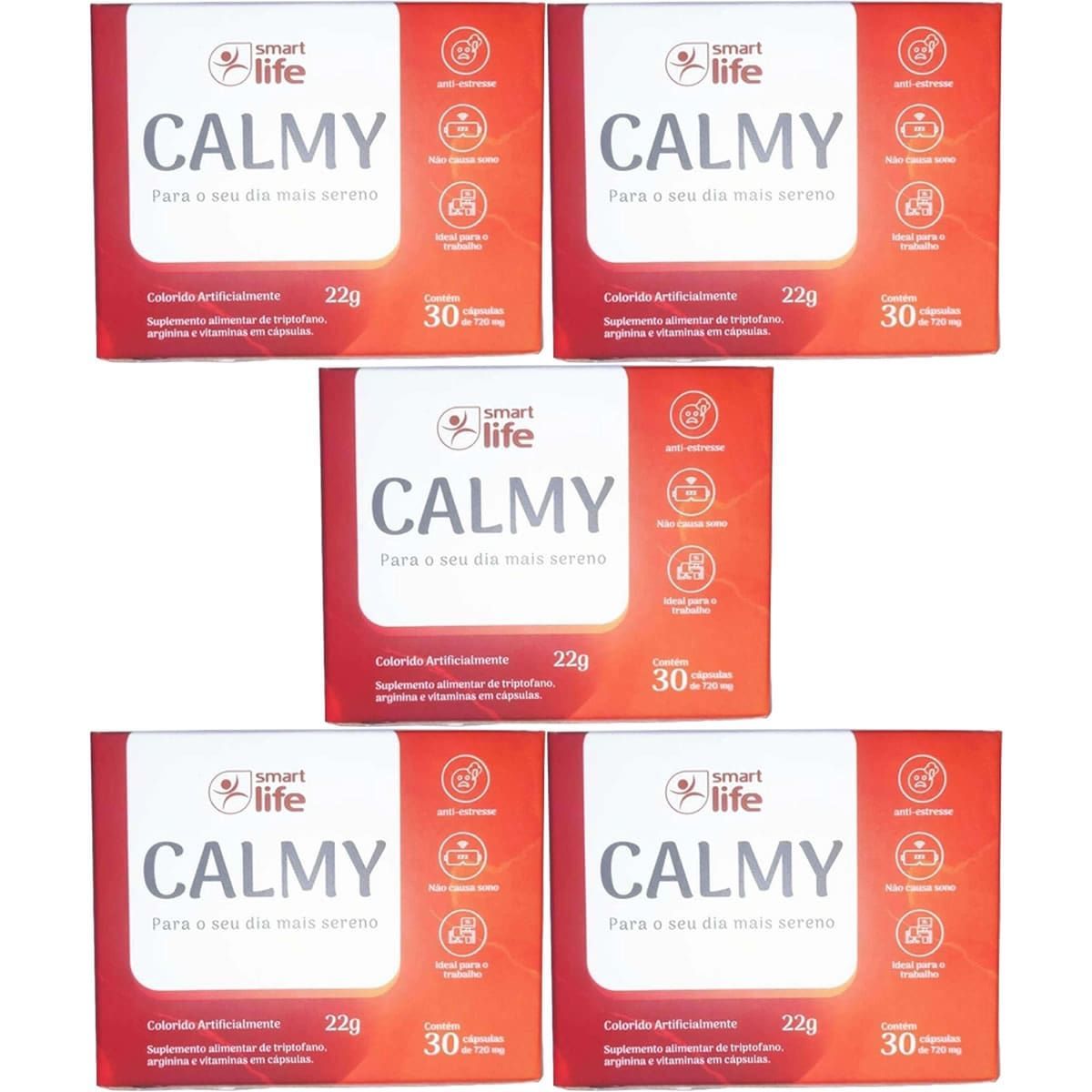 Kit 5X Calmy - 30 C�psulas - Smart Life