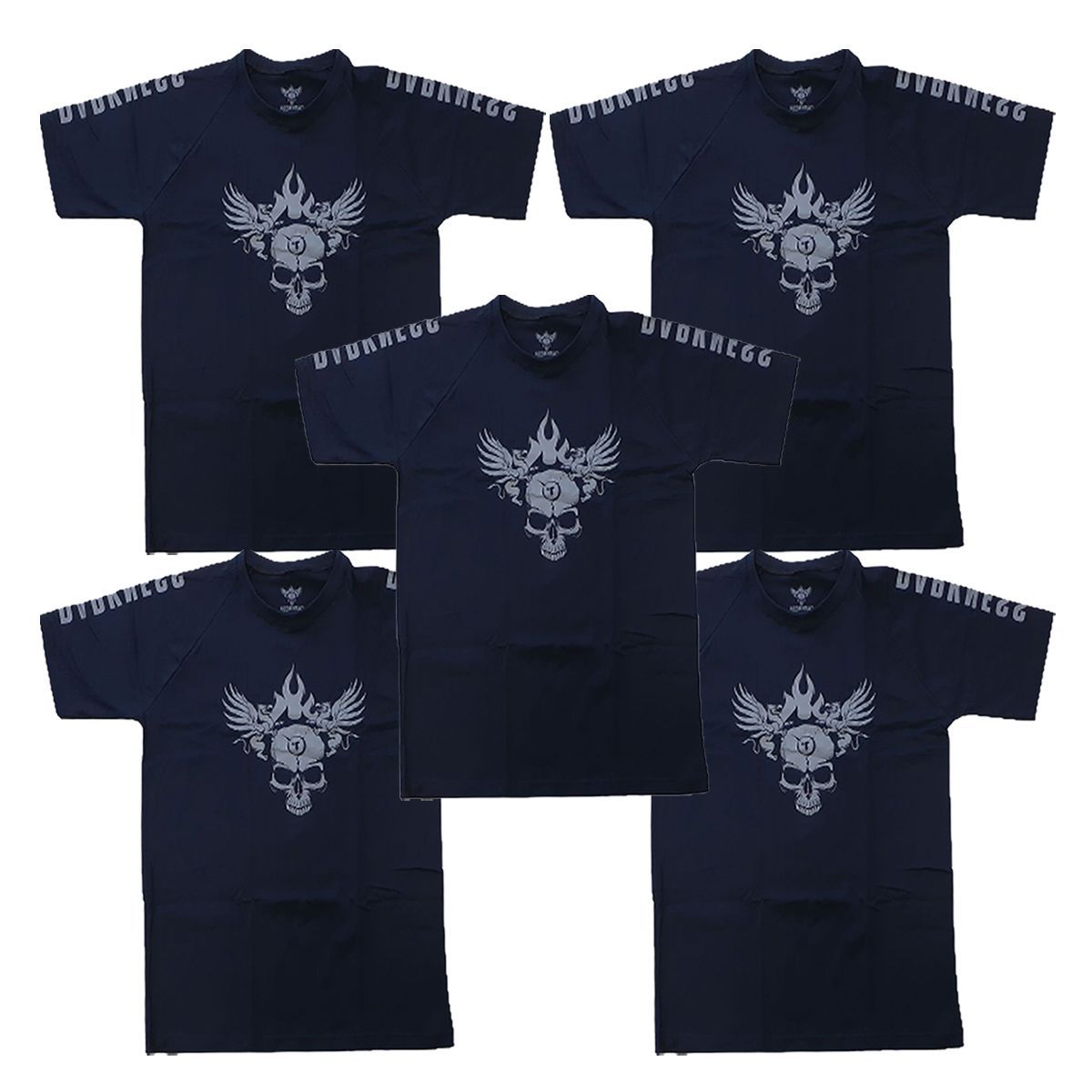 Kit 5X Camiseta 100% Algod�o Darkness - Tamanho M Preta - IntegralM�dica