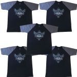 Kit 5X Camiseta 100% Algod�o Iron Darkness - Tamanho M Preta/Cinza - IntegralM�dica