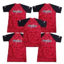 Kit 5X Camiseta Algod�o - Tamanho G Vermelha/Preta - IntegralM�dica