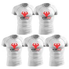 Kit 5X Camiseta Baby Look Dry 100% Poliester - Branca Tamanho GG - OtimaNutri