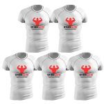 Kit 5X Camiseta Baby Look Dry 100% Poliester - Branca Tamanho GG - OtimaNutri