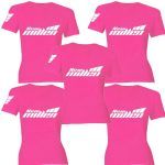 Kit 5X Camiseta Baby Look Feminina - Tamanho G Rosa - New Millen