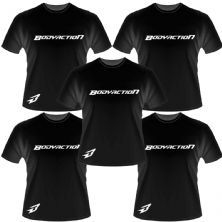 Kit 5X Camiseta bodyaction Preta (M)