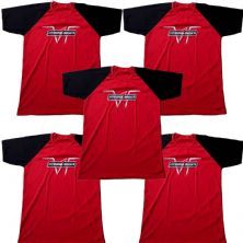 Kit 5X Camiseta Champion - Tamanho GG Vermelha/Preto - IntegralM�dica