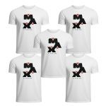 Kit 5X Camiseta Dry-Fit Max - Tamanho P Branca - Max Titanium