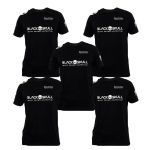 Kit 5X Camiseta Dry Fit - Preta Tamanho G - Black Skull