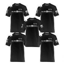 Kit 5X Camiseta Dry Fit Soldado Bope - Tamanho GG Preto - Black Skull