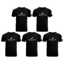 Kit 5X Camiseta Dry Fit - Tamanho M Preta - Bodyaction