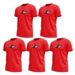 Kit 5X Camiseta Ftw Poliester - Vermelha Tamanho G - FTW