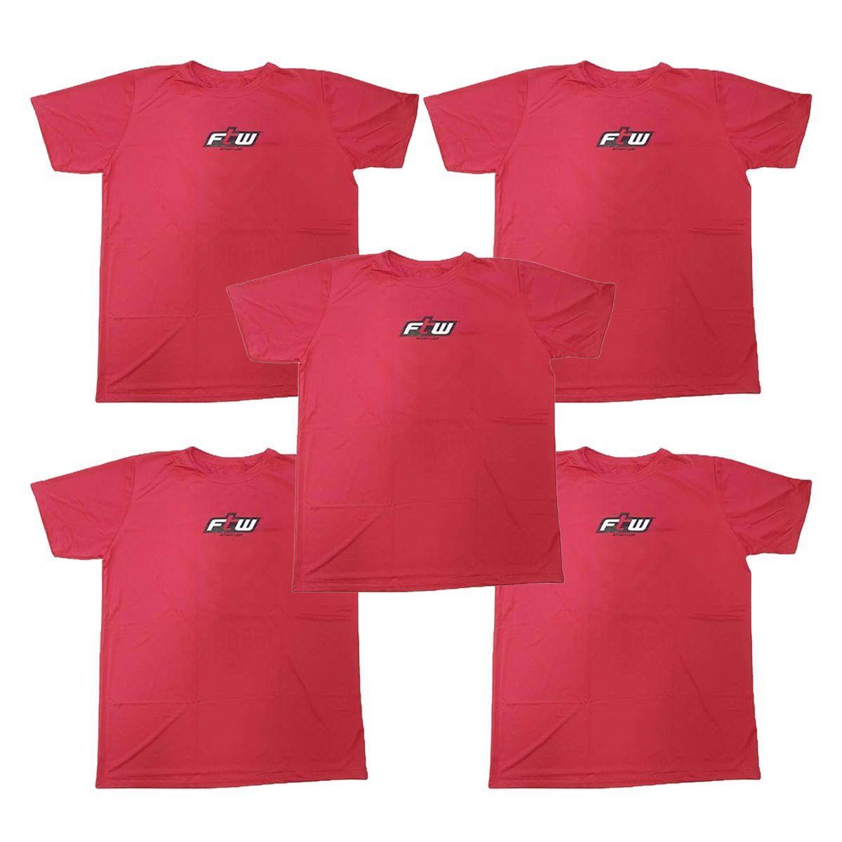 Kit 5X Camiseta Mans�o Maromba - Tamanho G Vermelha - FTW