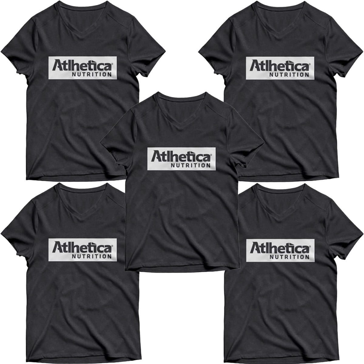Kit 5X Camiseta Masculina - Atlhetica Nutrition Cinza G -  Atlhetica Nutrition