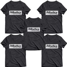 Kit 5X Camiseta Masculina - Atlhetica Nutrition Cinza G -  Atlhetica Nutrition