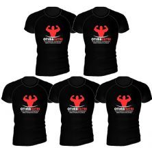 Kit 5X Camiseta Super Dry 100% Poliester  -  Preta Tamanho GG  - OtimaNutri