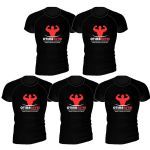 Kit 5X Camiseta  Super Dry 100% Poliester  -  Preta Tamanho M  - OtimaNutri