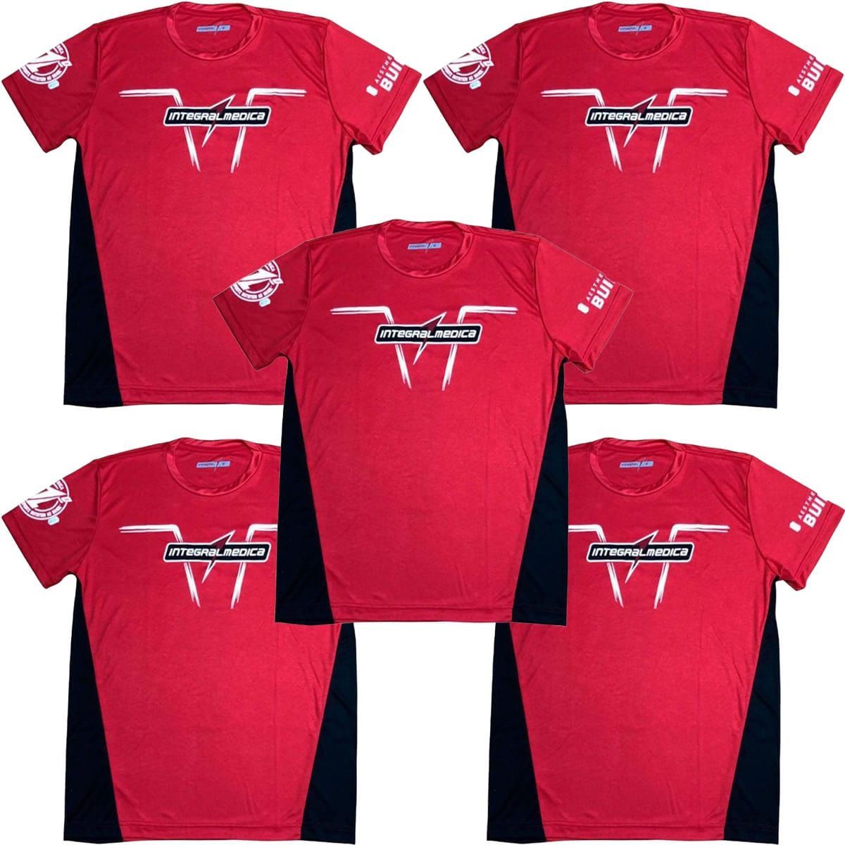 Kit 5X Camiseta T-Shirt GG Vermelha - IntegralMedica