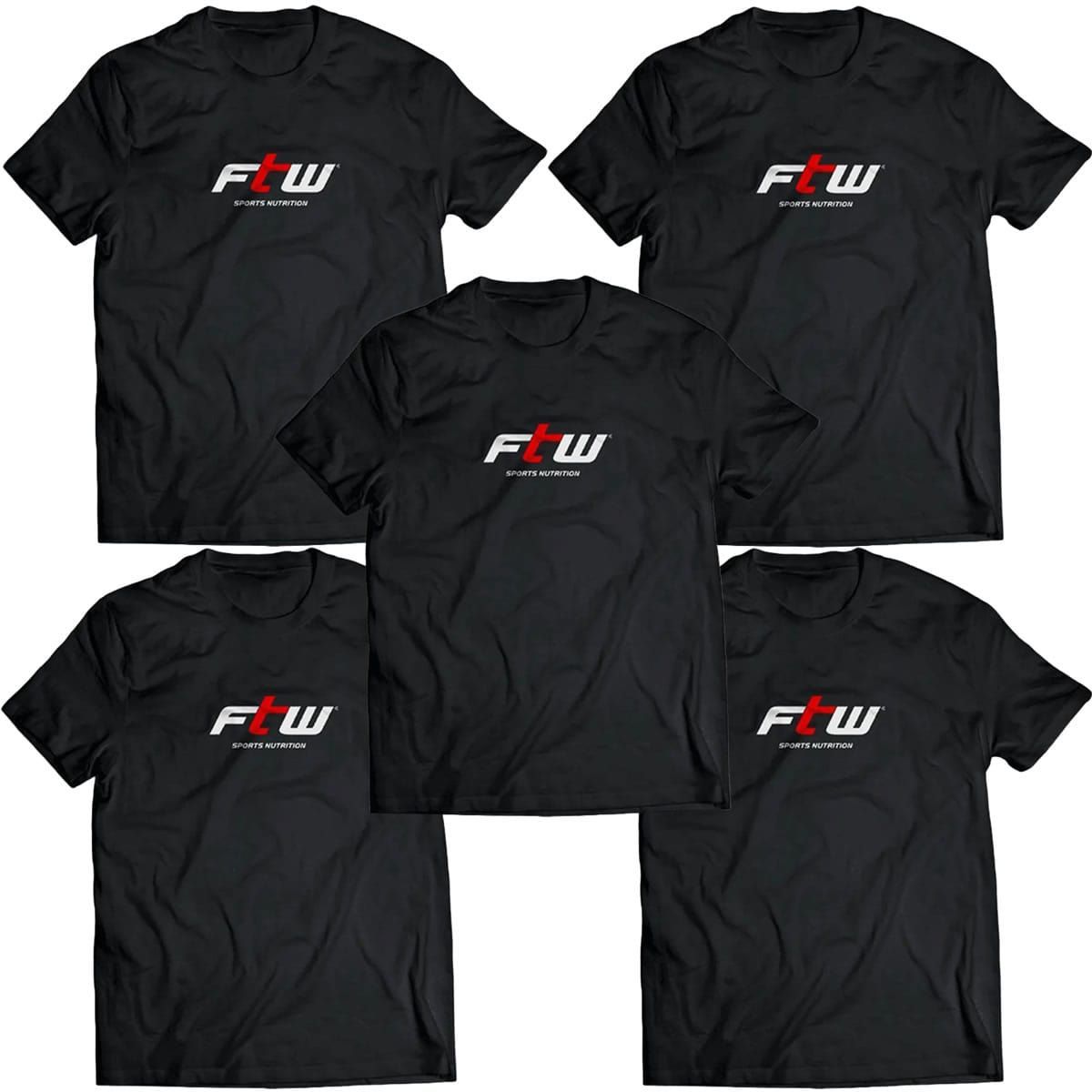 Kit 5X Camiseta Tradicional We Are FTW - Tamanho M Preta - FTW