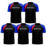 Kit 5X Camiseta Velox - Tamanho G Preto - NewNutrition