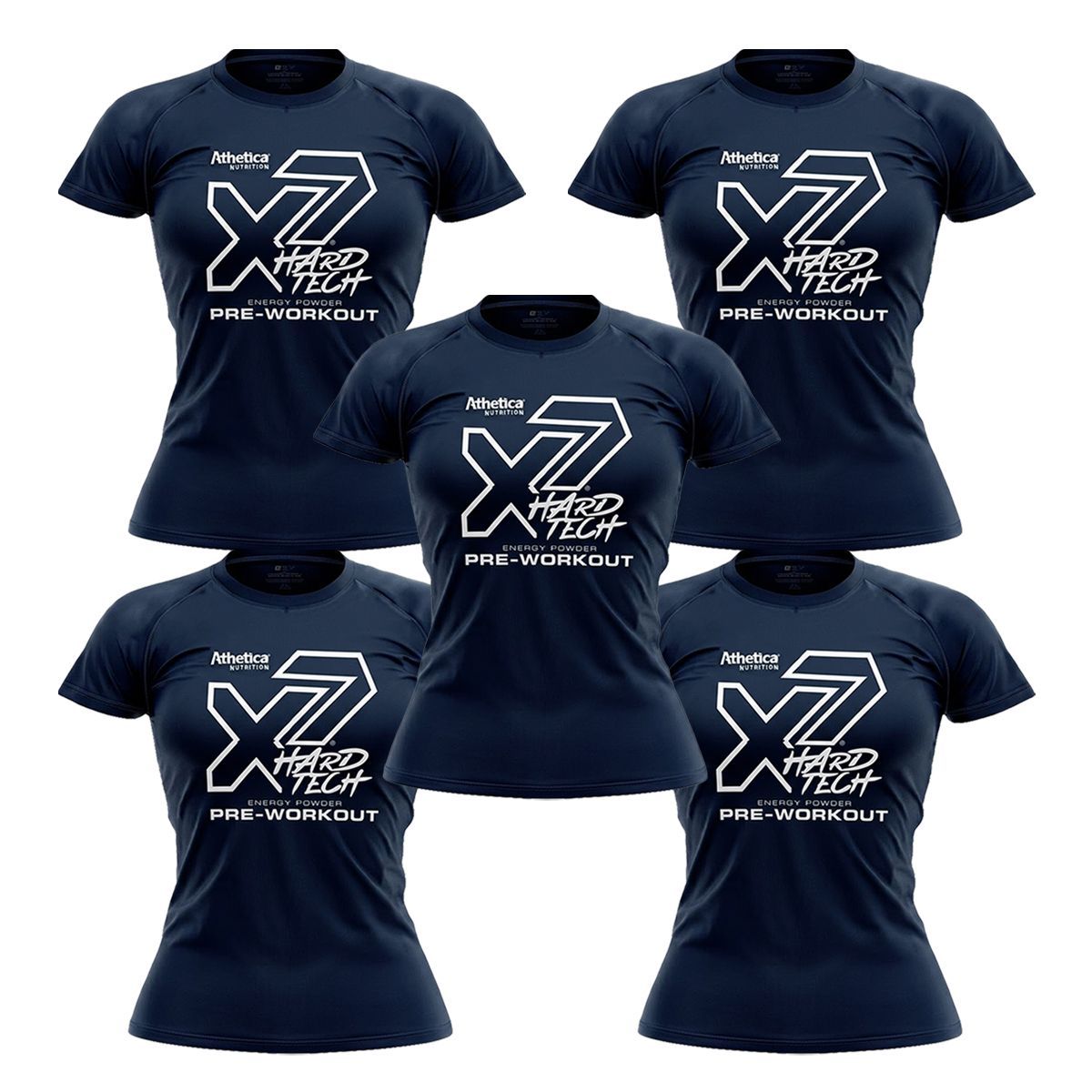 Kit 5X Camiseta x7 - Feminina G - Atlhetica Nutrition
