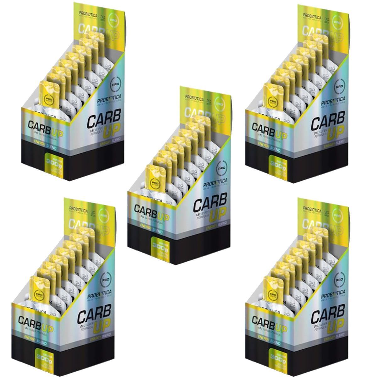 Kit 5X Carb UP Gel Super F�rmula - 10 Sach�s 30g Baunilha- Probi�tica