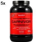 Kit 5X Carnivor - 924g Chocolate Peanut Butter - Musclemeds