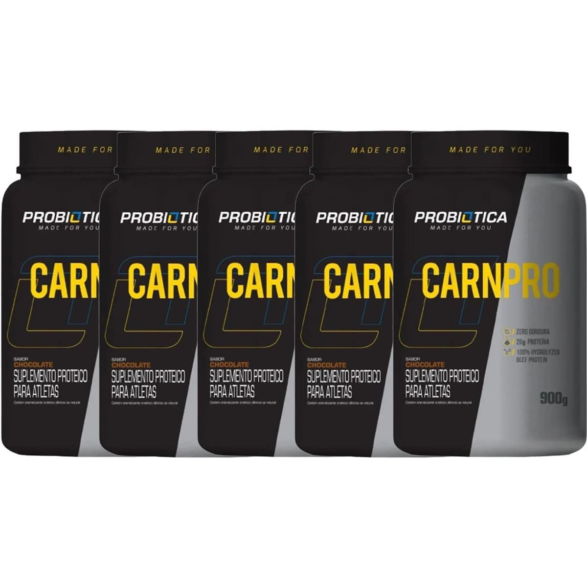 Kit 5X Carnpro - 900g Chocolate - Probi�tica