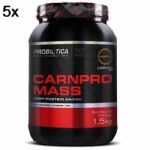 Kit 5X Carnpro Mass - 1500g Baunilha - Probi�tica