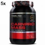 Kit 5X Carnpro Mass  - 1500g Chocolate  - Probi�tica