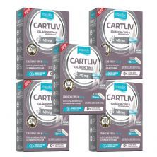 Kit 5X Cartliv Col�geno Tipo II - 30 C�psulas - Equaliv