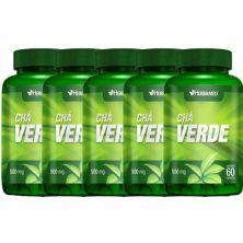 Kit 5X Cha Verde 500mg - 60 C�psulas - Herbamed