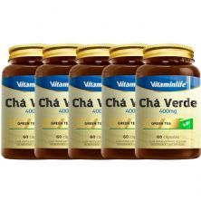 Kit 5X Ch� Verde - 60 C�psulas - VitaminLife