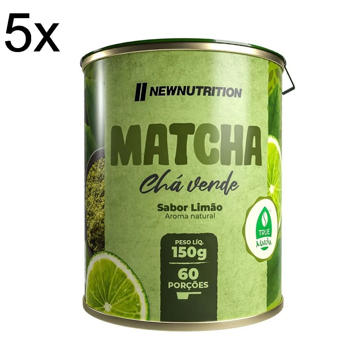 Kit 5X Cha Verde Matcha - 150g Lim�o - NewNutrition