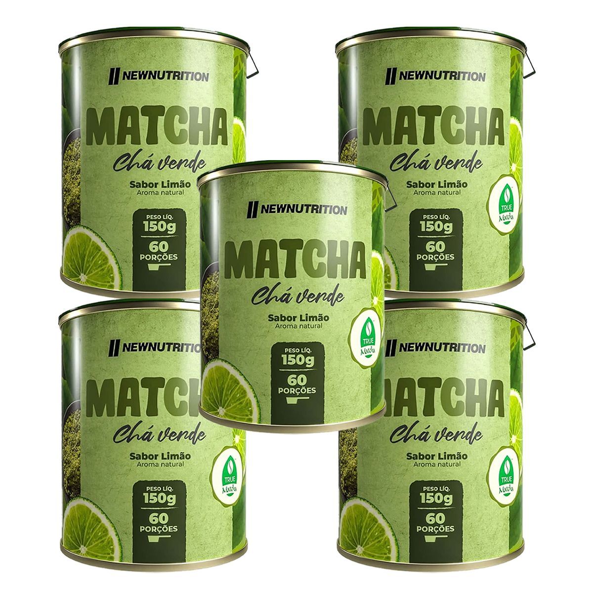 Kit 5X Cha Verde Matcha - 150g Lim�o - NewNutrition