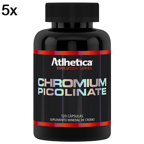 Kit 5X Chromium Picolinate - 120 C�psulas - Atlhetica Nutrition