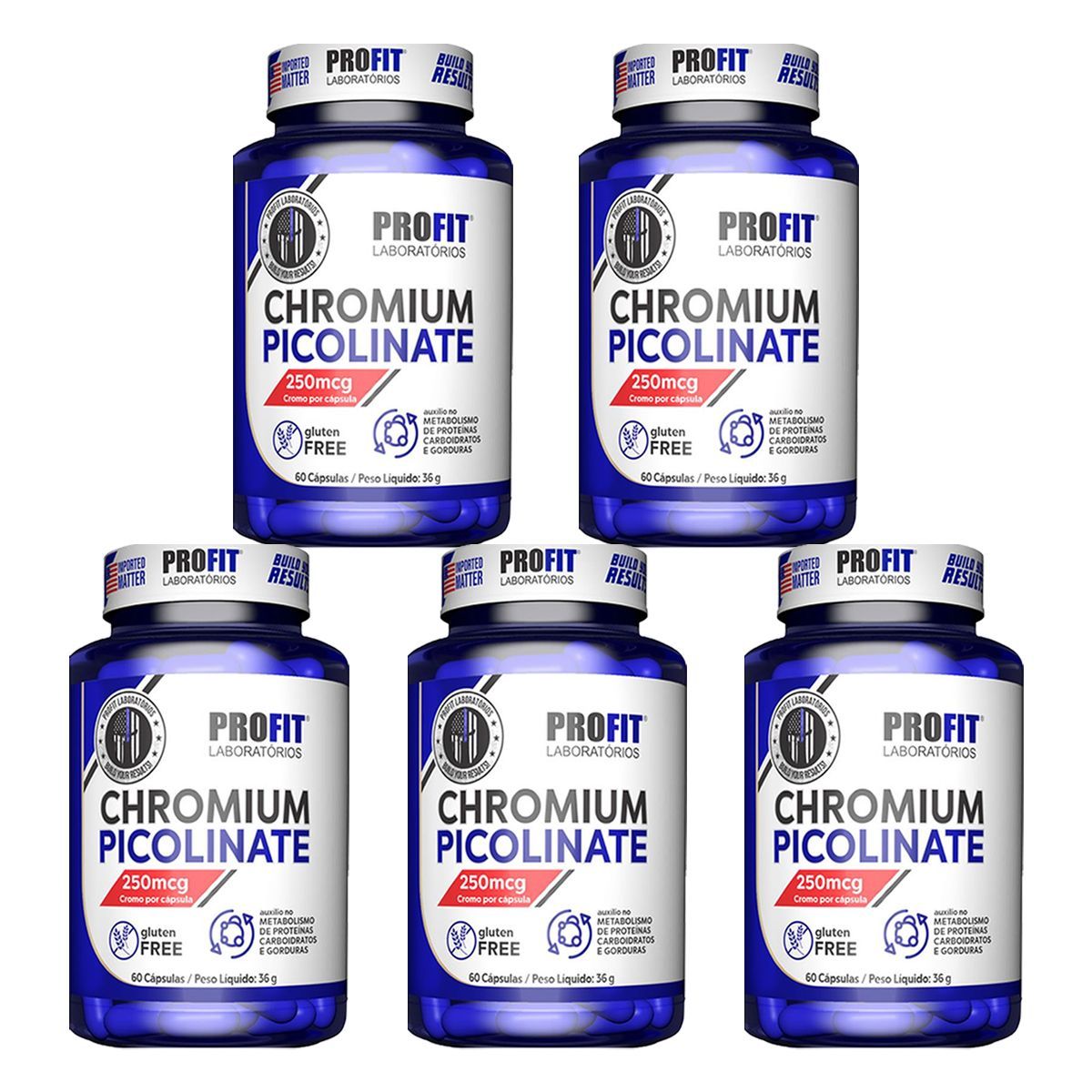 Kit 5X Chromium Picolinate - 60 C�psulas - ProFit